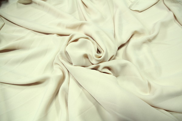 Creamy Buff Plain Chiffon