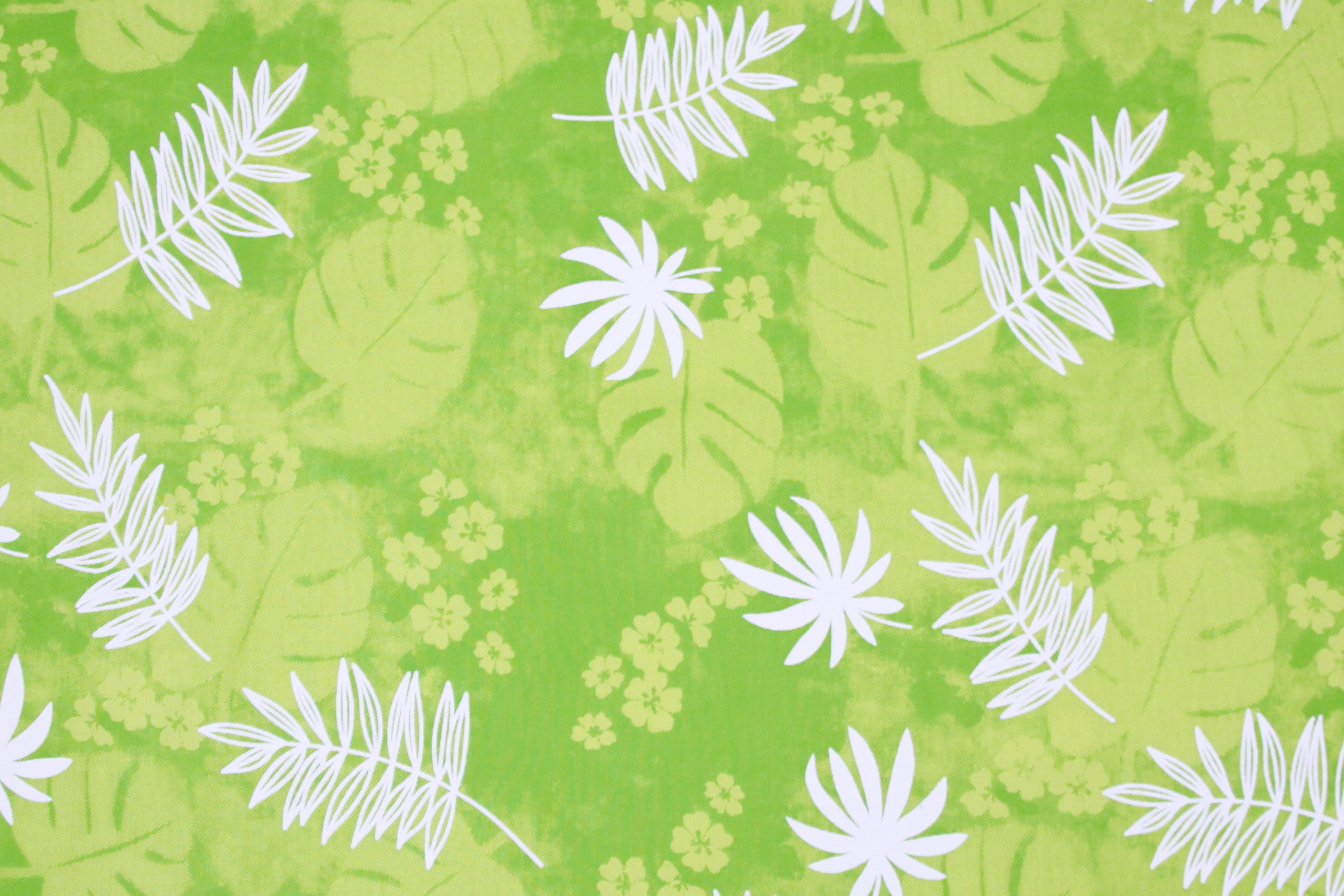 Island Palms on Lime Printed Cotton/Rayon Blend Backstreet Bargains