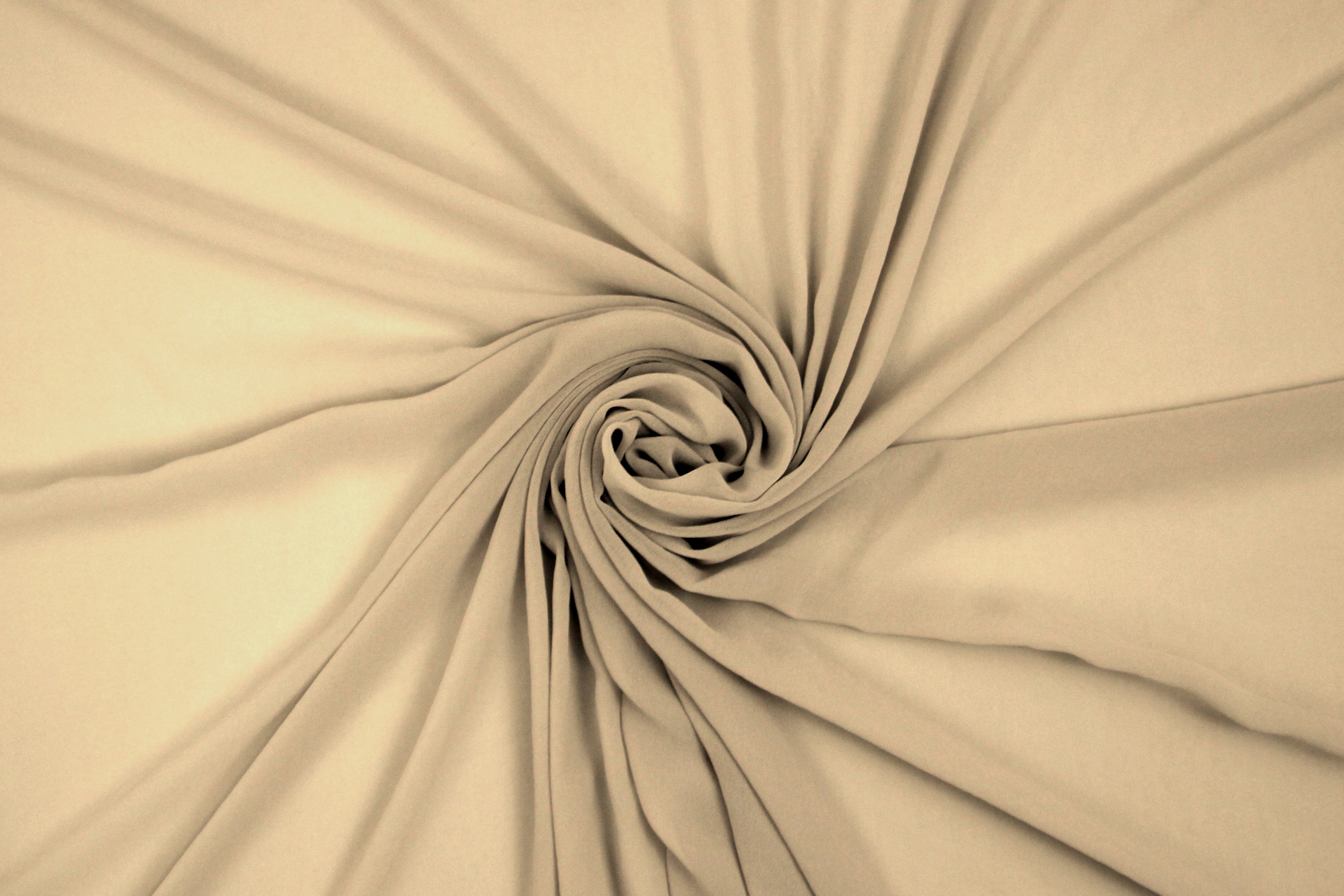 Shell Grey Plain Chiffon - Backstreet Bargains