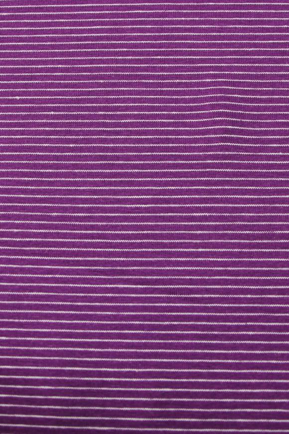  Purple & White Pinstriped Cotton Lycra Knit