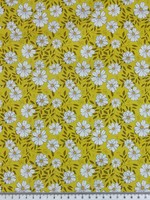 Daiseys on Yellow Printed Cotton