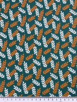 Ferns on Jade Printed Cotton