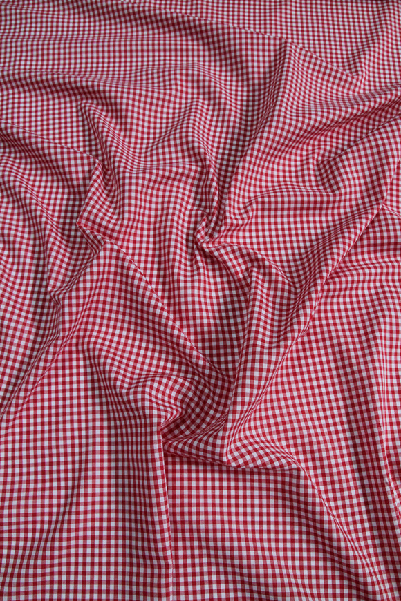 Red & White Polycotton Gingham