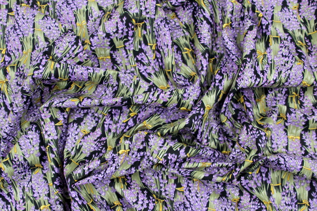 Bunches of Lavender Printed Cotton