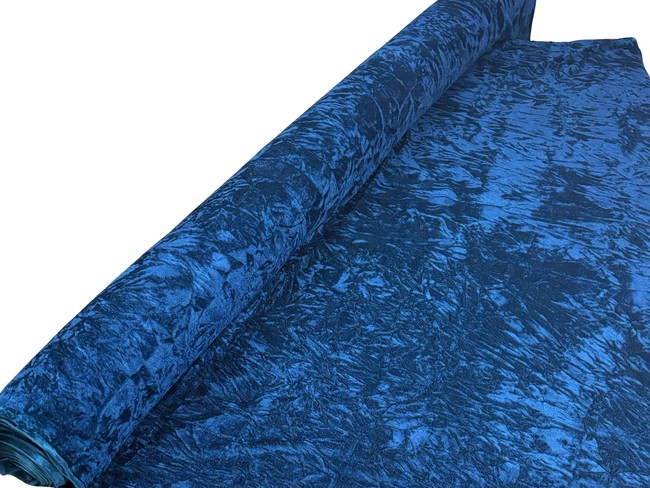 Peacock Blue Crushed Velvet