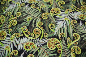 Ferns - Extra Wide, Kiwiana 100% Cotton Backer