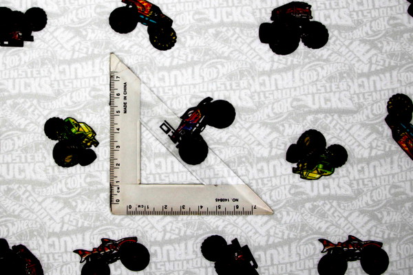 Hot Wheels Monster Trucks on Grey Premium Printed Cotton