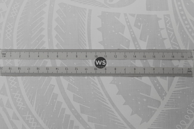 White on White Pasifika 'Wave' Printed Polycotton New Image