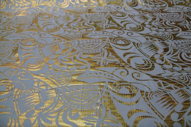 Gold Holographic Pasifika Foiled Knit