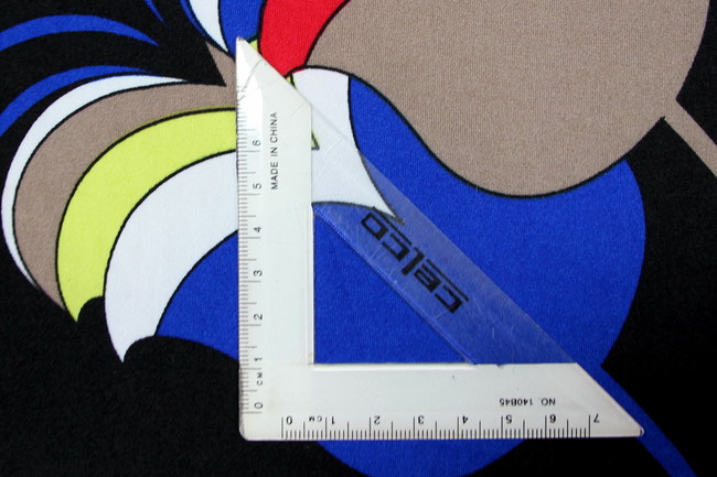 Bold Tulips on Black Stretch Knit 