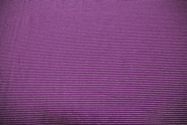  Purple & White Pinstriped Cotton Lycra Knit