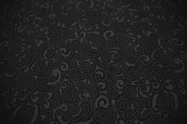 Black & Charcoal Moko - Extra Wide, Kiwiana 100% Cotton Backer New Image