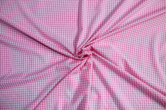 Candy Pink & White Polycotton Gingham