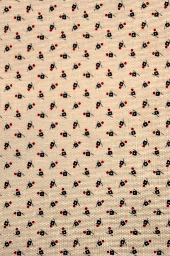 Mini Squares & Dots on Printed Cotton