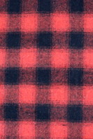 Bright Red & Black Blurry Check Wool Blend