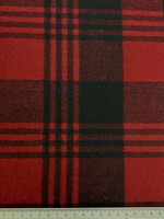 Maroon & Black Check Wool Blend