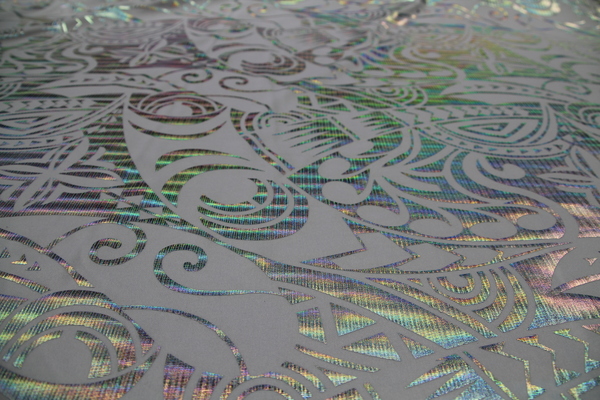 Silver Holographic Pasifika Foiled Knit