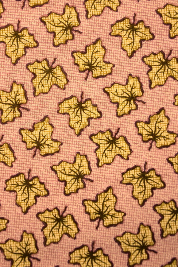 Maple Leaves on Pink Printed Cotton