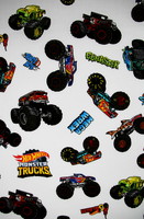 Hot Wheels Mega Wrex Tiger Shark on White Premium Printed Cotton