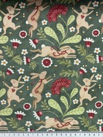 Bunnies in the Garden Printed Cotton