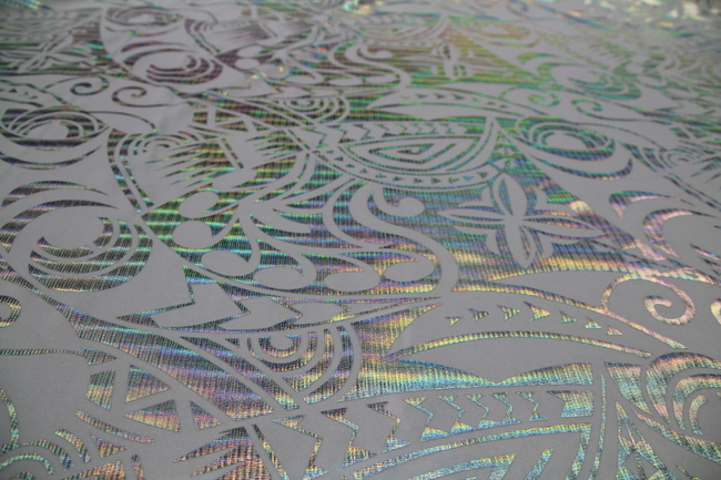 Silver Holographic Pasifika Foiled Knit