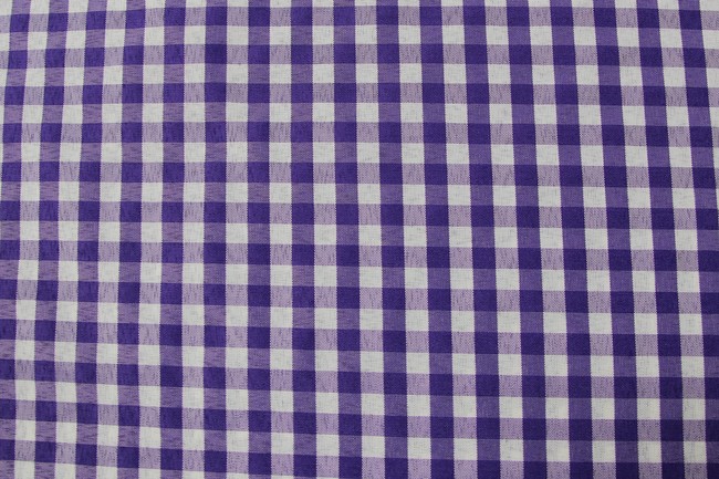 BULK DEAL - 10 metres for $20 - Purple & White Gingham Polyester