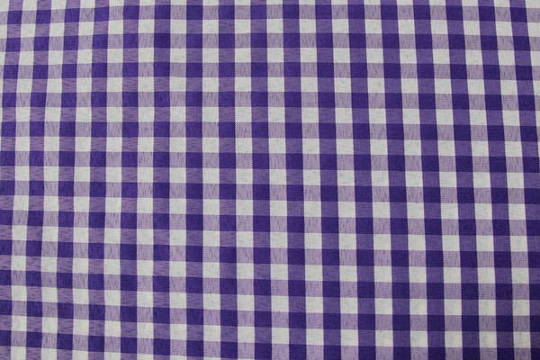 BULK DEAL - 10 metres for $20 - Purple & White Gingham Polyester