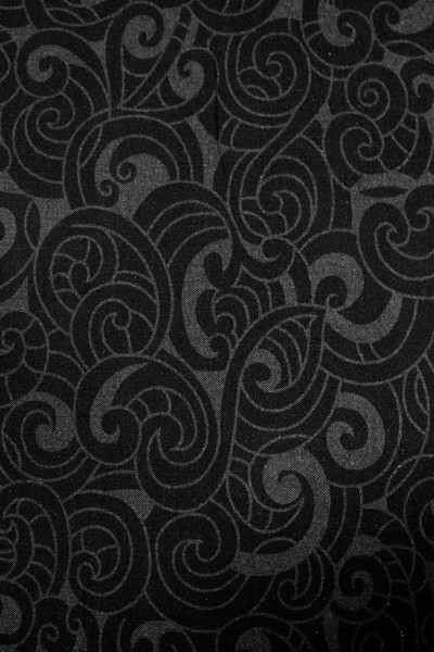 Black & Charcoal Moko - Extra Wide, Kiwiana 100% Cotton Backer