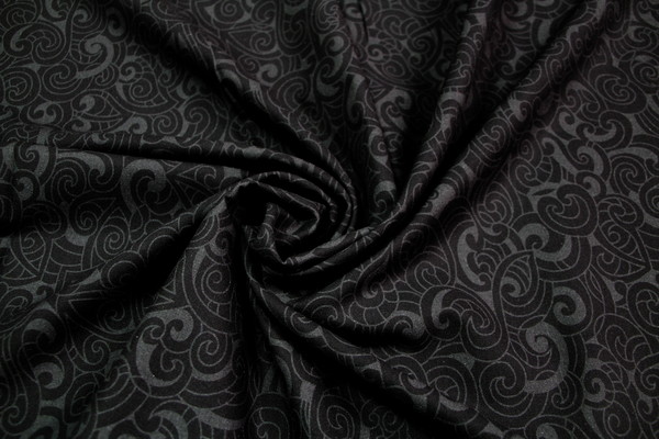 Black & Charcoal Moko - Extra Wide, Kiwiana 100% Cotton Backer