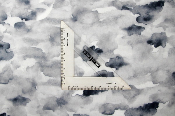 Grey Tones Watercolour Printed Chiffon