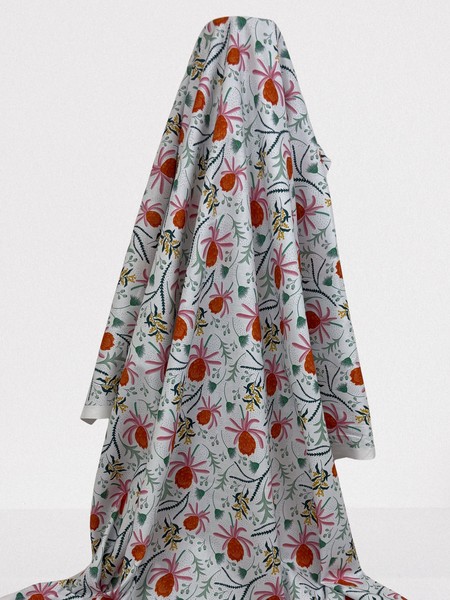 Australian Florals on Printed Cotton