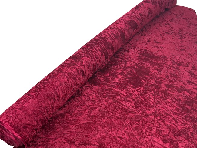 Cranberry Red Crushed Velvet