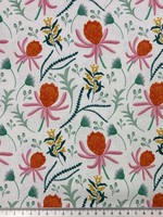 Australian Florals on Printed Cotton