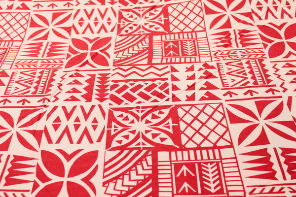 Island Style Polyester - Red & White