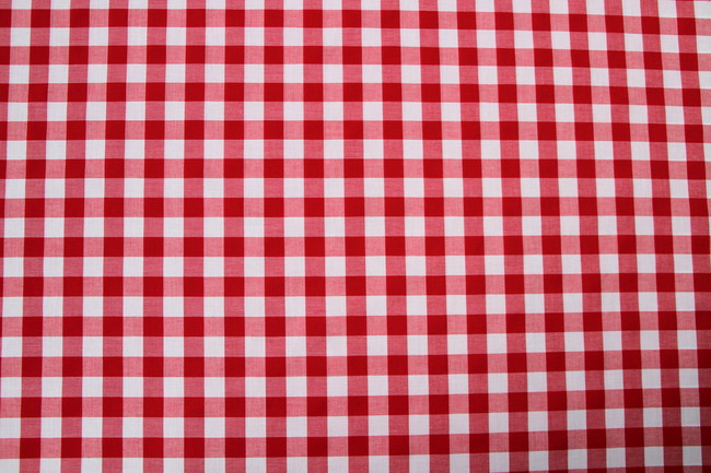Red & White Polycotton Gingham