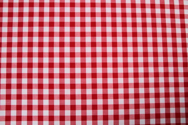 Red & White Polycotton Gingham