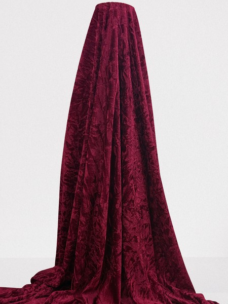 Cranberry Red Crushed Velvet
