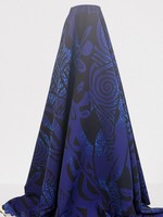 Deep Purple/Blue on Navy Pasifika Bengaline