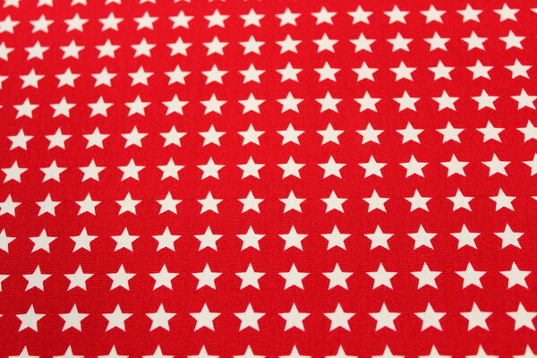 Twinkle Stars Printed Canvas - Red