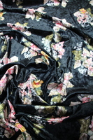 Spring Bouquet Printed Stretch Velvet