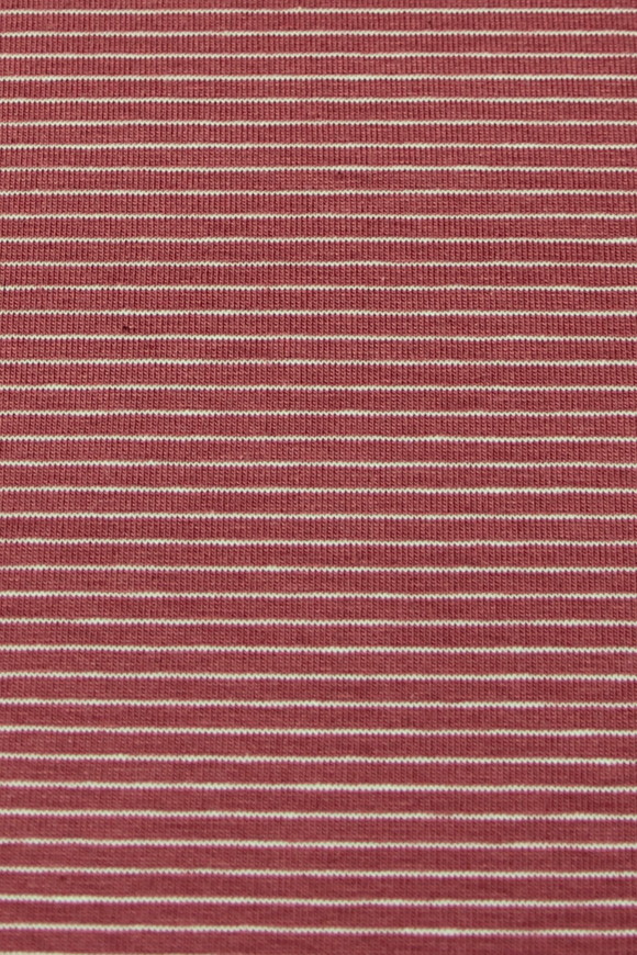 Rose Pink & White Pinstriped Cotton Lycra Knit