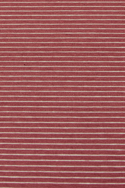 Rose Pink & White Pinstriped Cotton Lycra Knit