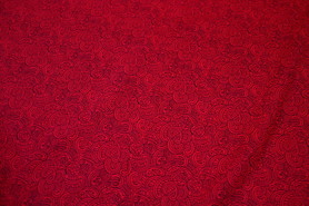 Red Ponga Koru Design Kiwiana Cotton