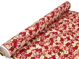 Red & White Floral Printed Cotton