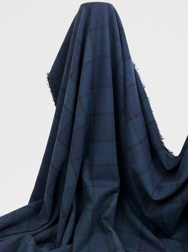 Black Watch Blue, Green & Black Brushed Wool