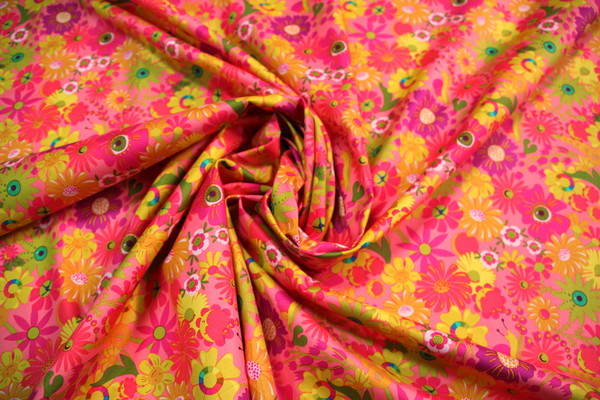 Salmon Open Eyed Premium Printed Cotton