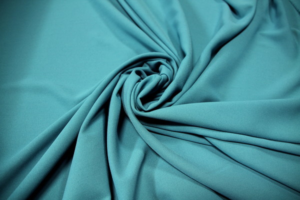 Teal Plain Double Georgette - 180 GSM