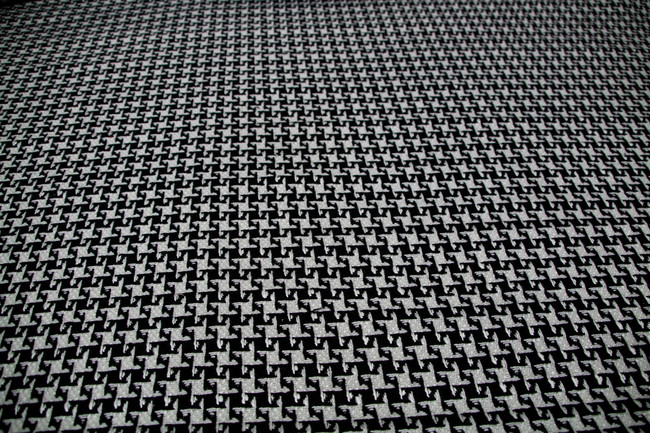  Black, Grey & White Hounds-tooth Wool Coating