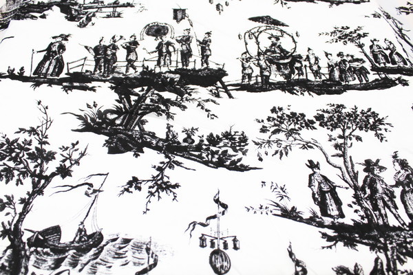 Toile Printed Silky Stretch Fine Polyester