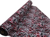 Red, Black & White Pacific Island Cotton Dobby